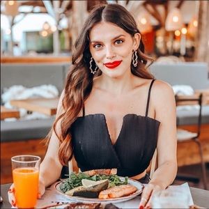 NWT Zara draped crop top size m